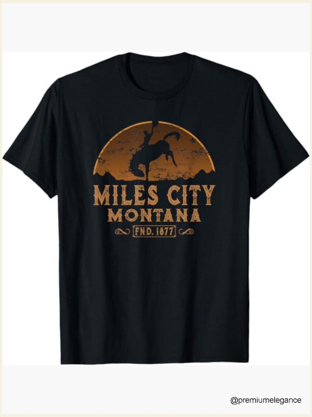 Wild West Rodeo Cowboy Distressed T-Shirt - Short Sleeve Western Style